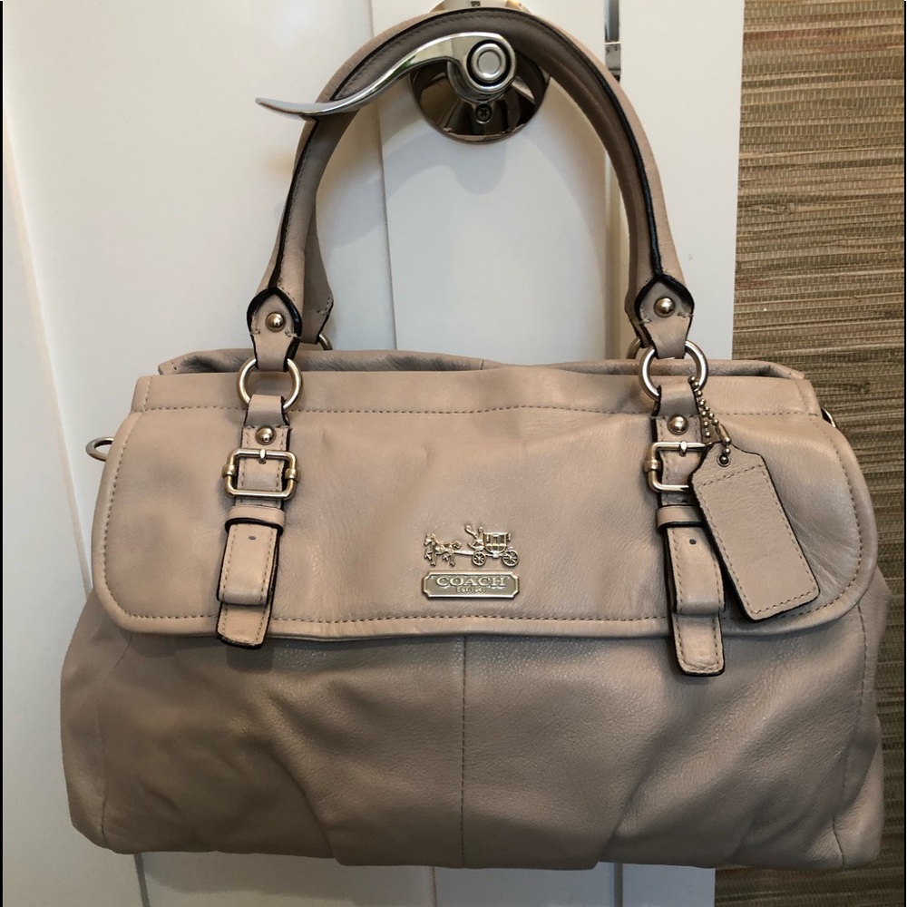 SOLD Coach Madison Leather Flap Carryall